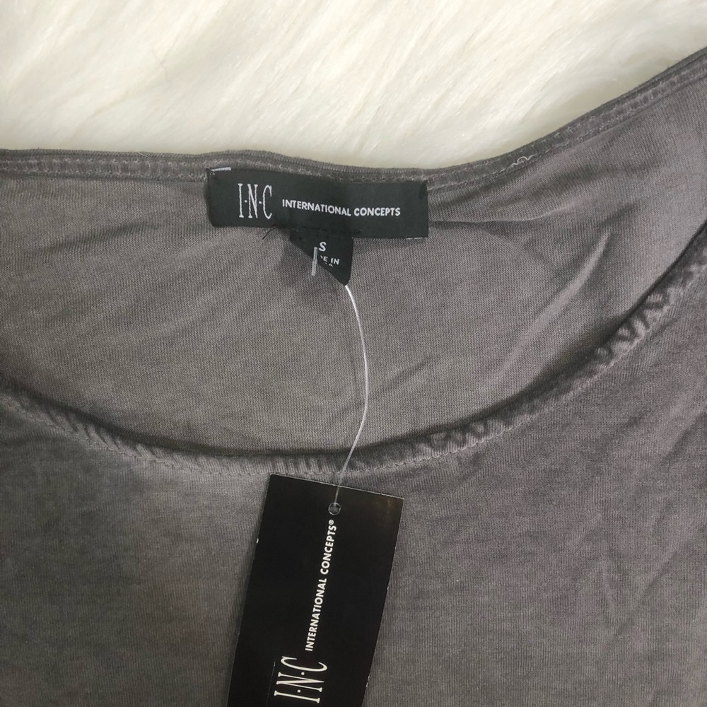 INC Sequin sleeve top - Picture 2 of 4